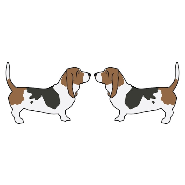 Basset Hound Dog Decal, Dog Lover Decor Vinyl Sticker